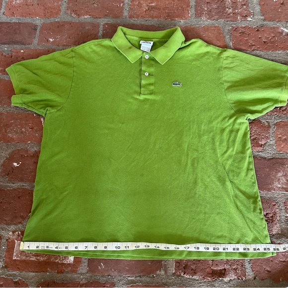 Lacoste Green Polo Golf Tennis Preppy Shirt Vibrant Cotton Comfort size 8/XXL - Picture 7 of 16
